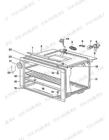 Взрыв-схема плиты (духовки) Nestor Martin 604G12-1 - Схема узла Oven equipment